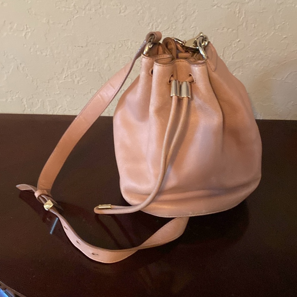 Alexander Wang Alpha bag blush color crossbody 9.5” tall nickel hardware $995